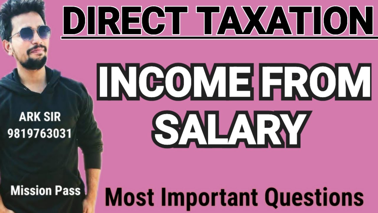 INCOME FROM SALARY |DIRECT TAXATION|TYBCOM Sem5|most Imp QUESTION| UNIVERSITY Exam|ARK sir