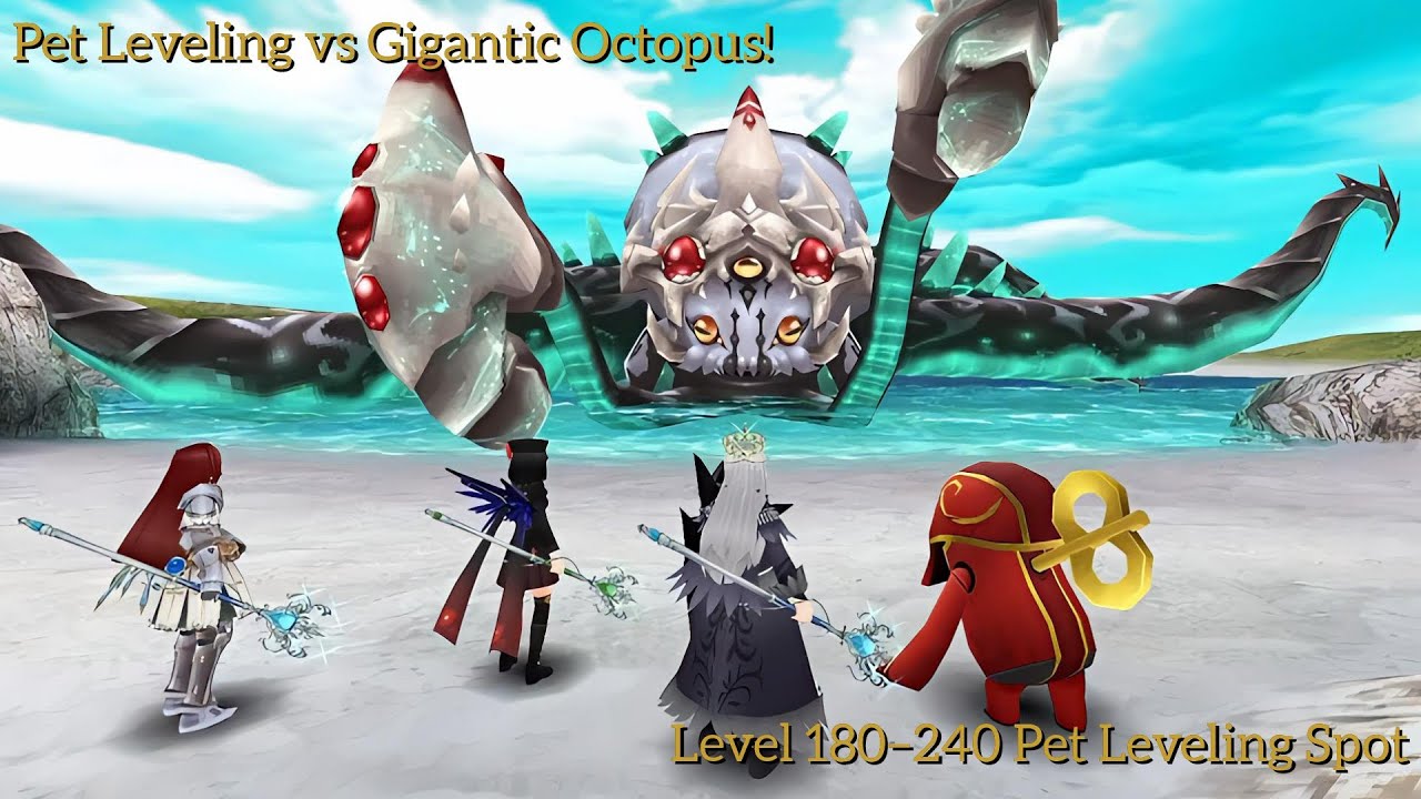 Best Pet Leveling Spot Lv180–240 | Party vs Gigantic Octopus (Ultimate) – Toram Online