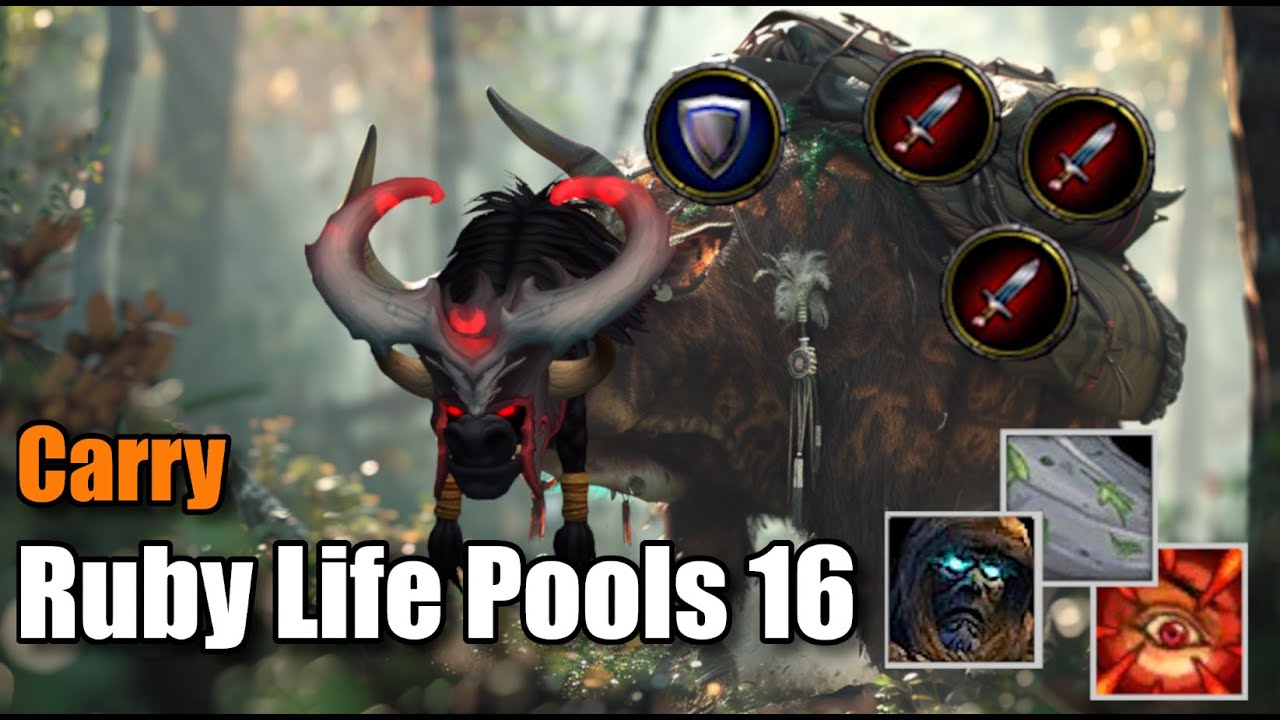 Ruby Life Pools +16 Tyrannical | Resto Druid Gameplay | WoW Dragonflight M+ Season 4