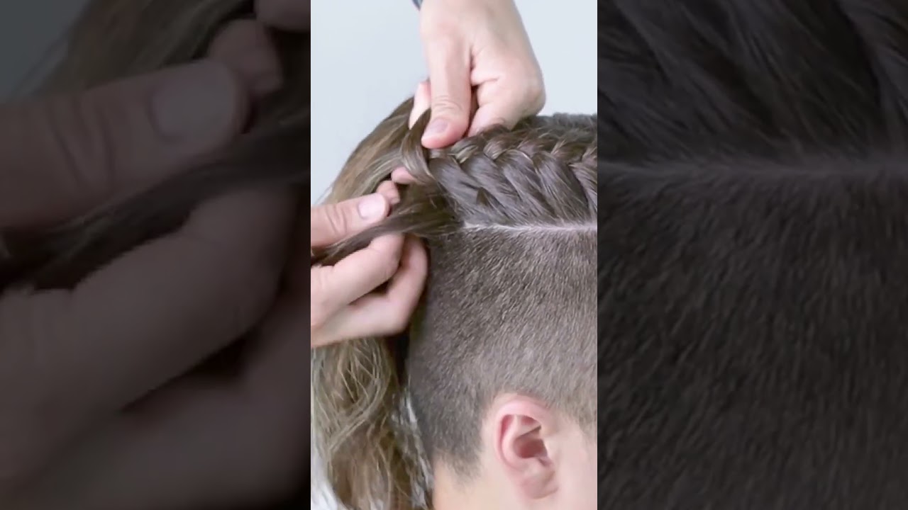 Turning a Double French Braid For Boys Into a Bun 👌