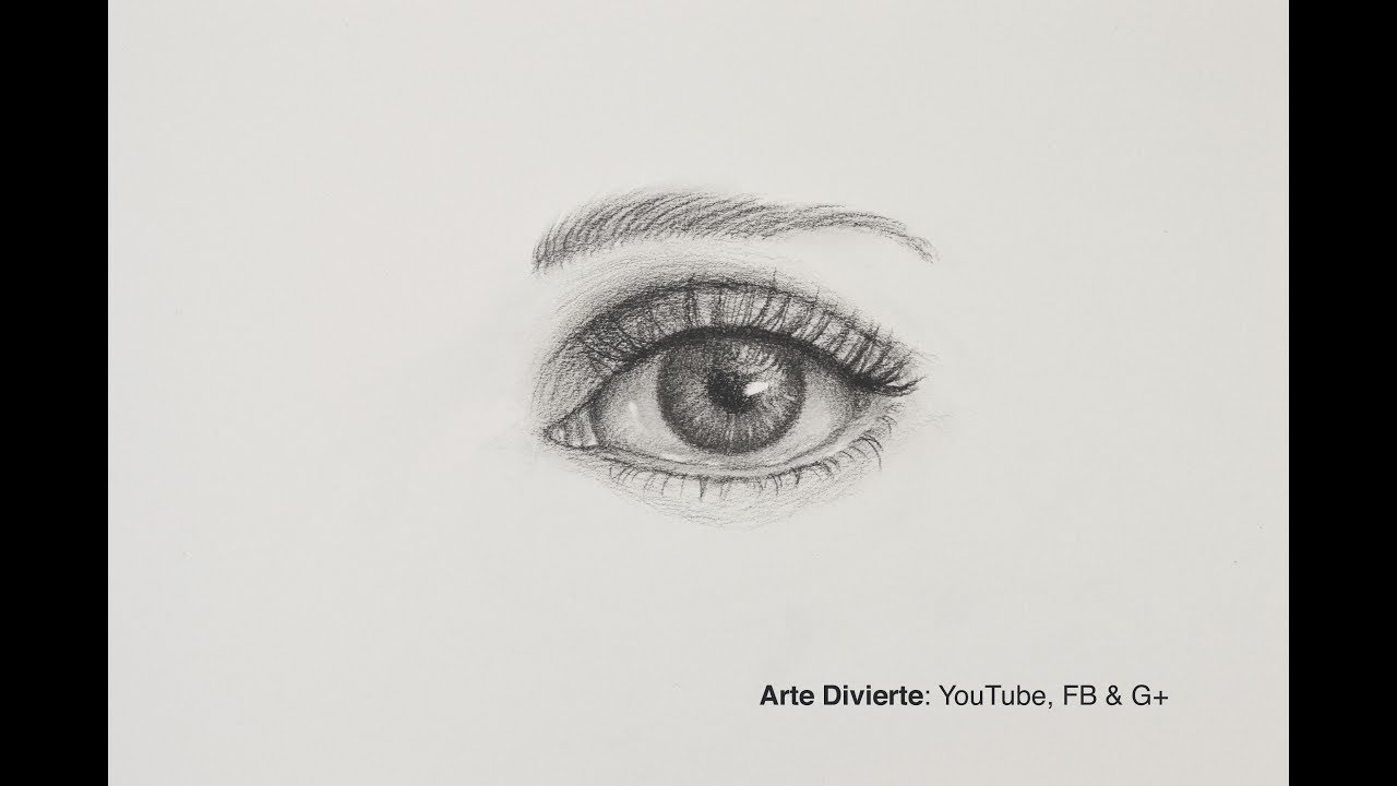Cómo dibujar un ojo fácilmente - Narrado (visto de frente)
