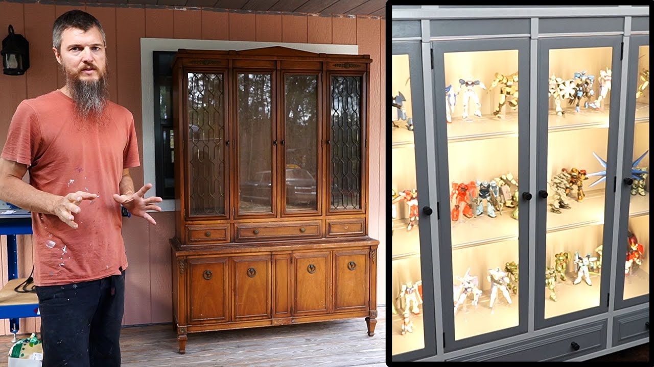 Old Hutch -to- Modern Display Case - Amazing DIY Transformation Story