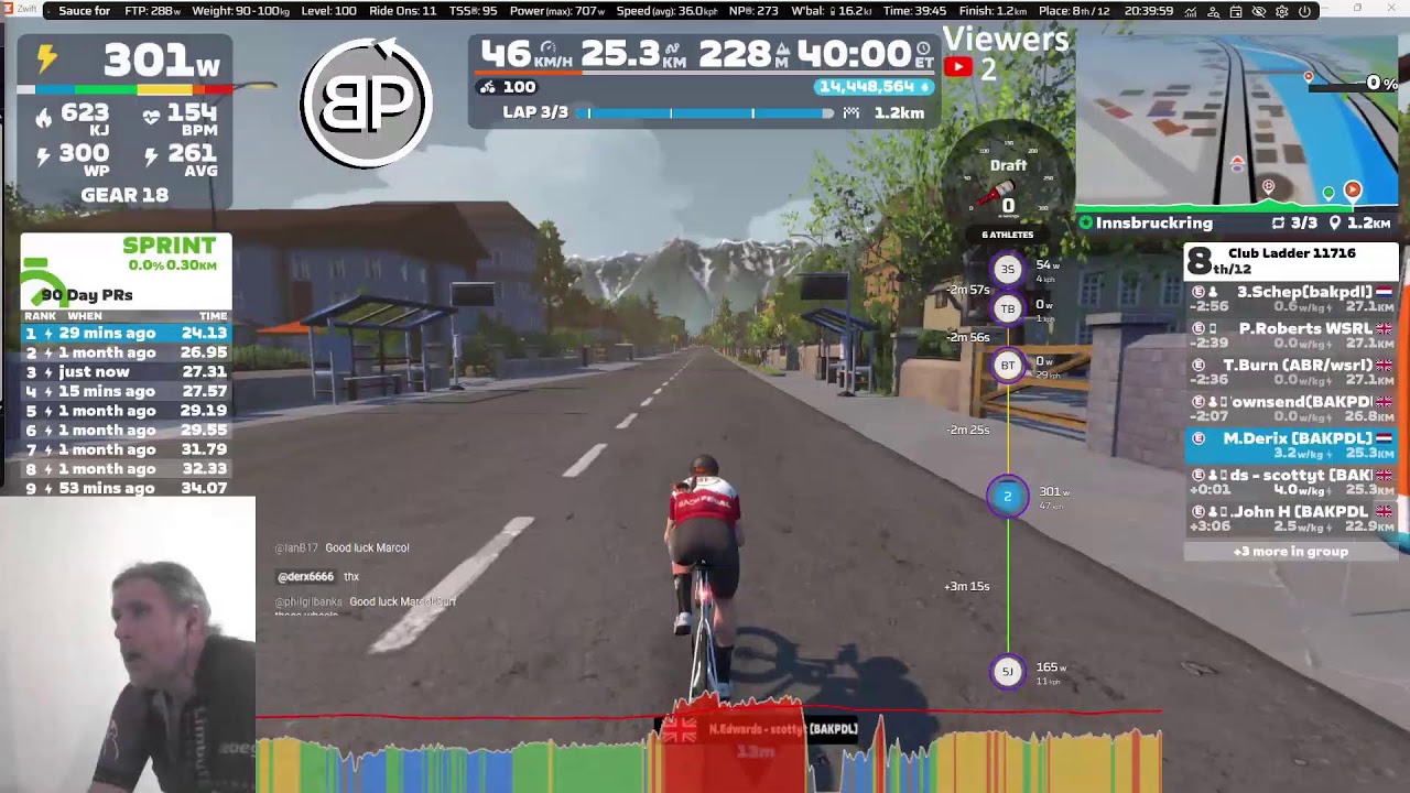 Zwift - Club Ladder Backpedal B vs WSRL