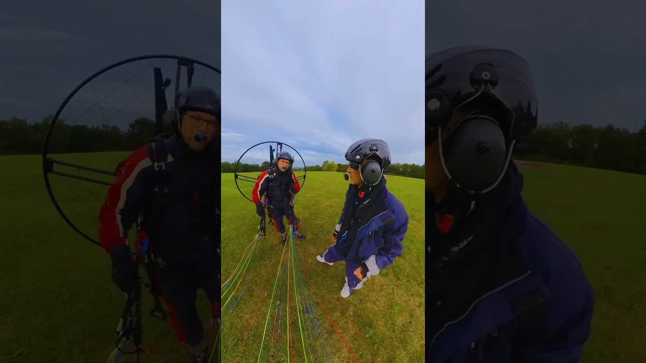 Training Paragliding student Dariusz - Paramotor Landing
