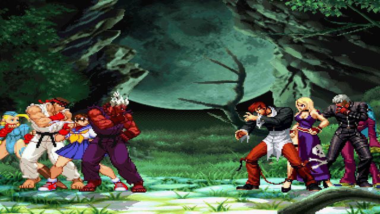 Street Fighter vs King Of Fighters (AK1 BLUE VS RED) 4v4 TAG MUGEN Battle #13 Series!!!