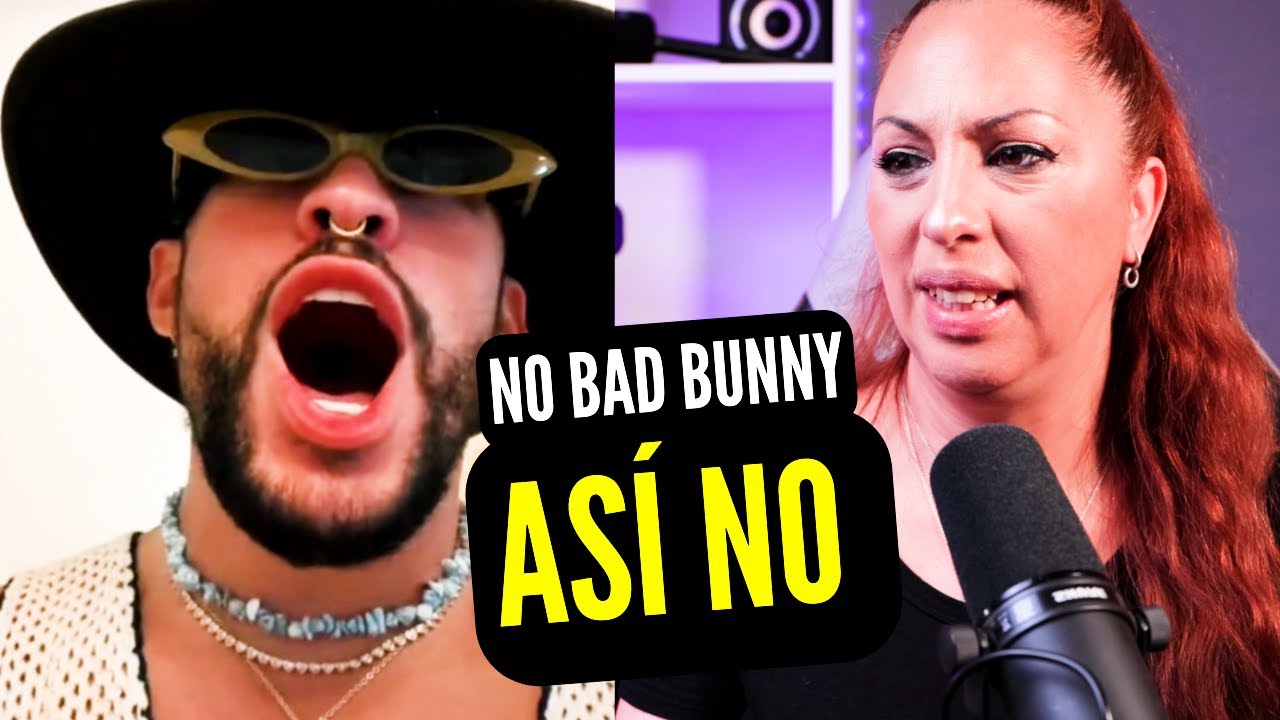 BAD BUNNY cantando SIN AUTOTUNE CREE QUE HA MEJORADO?  | Vocal coach REACTION & ANALYSIS