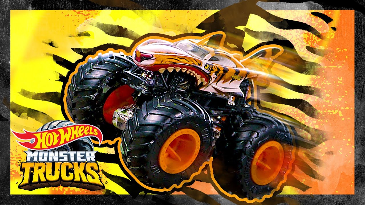Roaring and Racing with Hot Wheels TIGER SHARK! | Monster Trucks | 