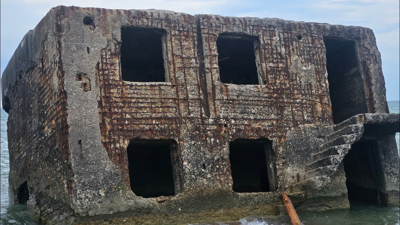  The fort that sinks into the sea Latvia ( Liepāja Battery No. 3 ) . Латвия ( Лиепая . Батарея #3)