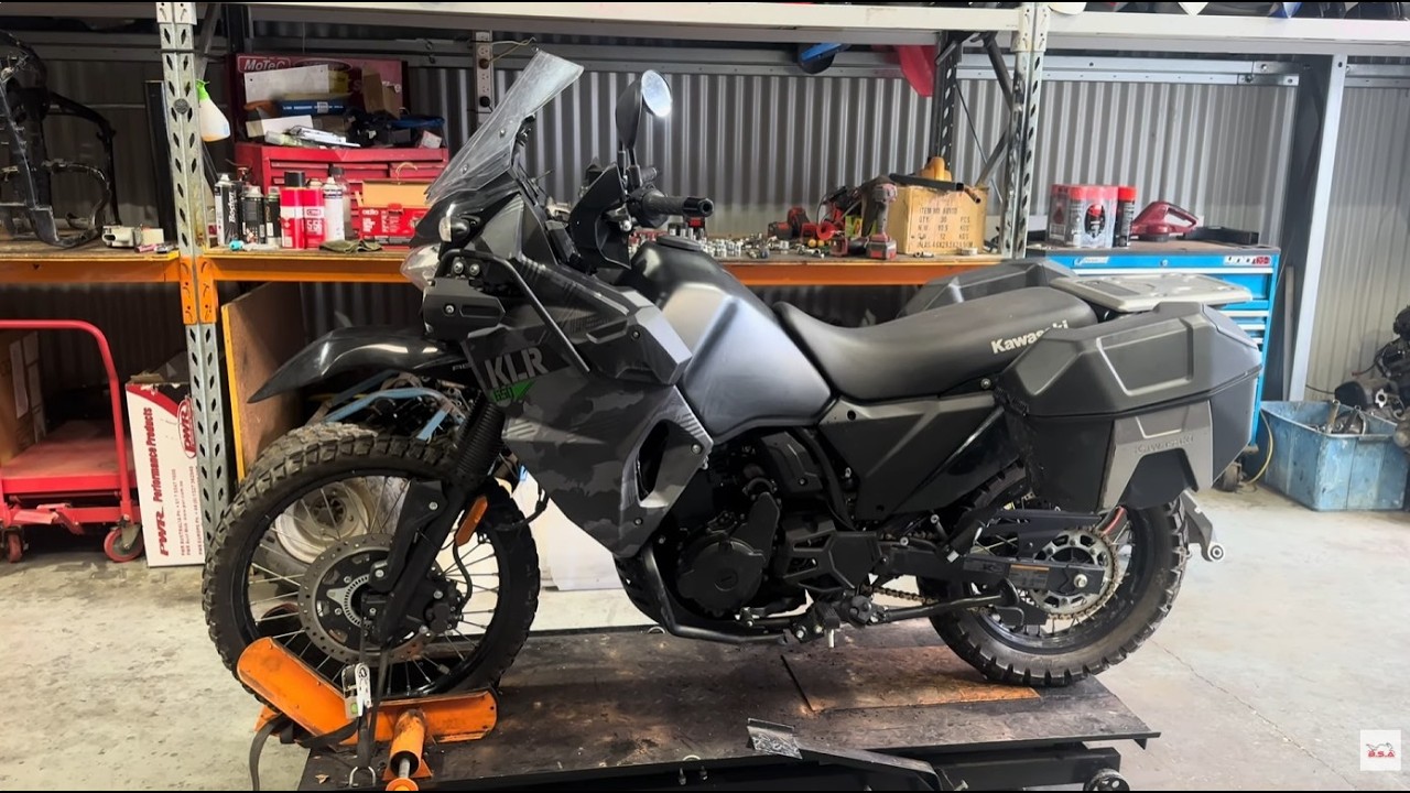 Kawasaki KLR650 2023 test run for parts dismantle salvage exhaust engine sound