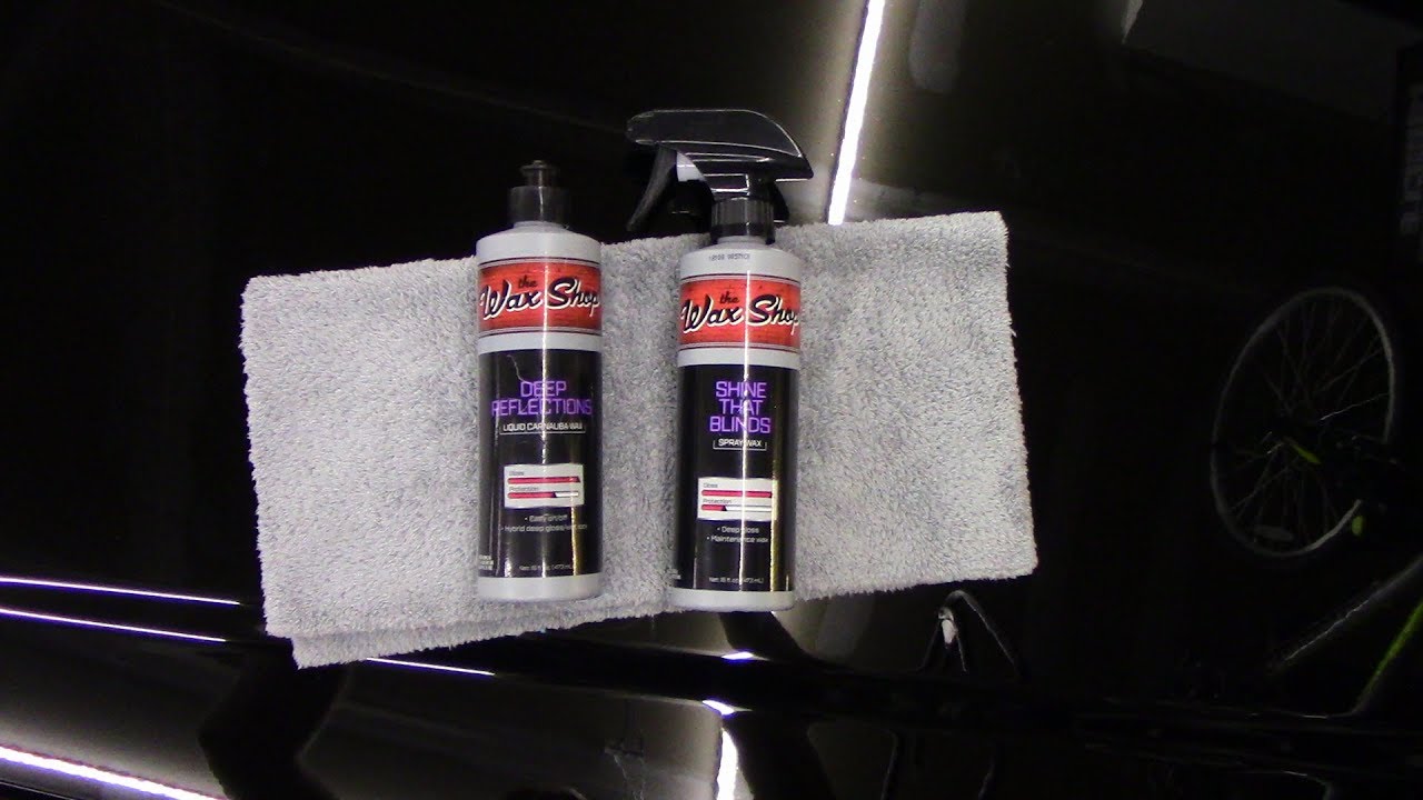 The Wax Shop Wax and Spray Wax Review on a Black Car!