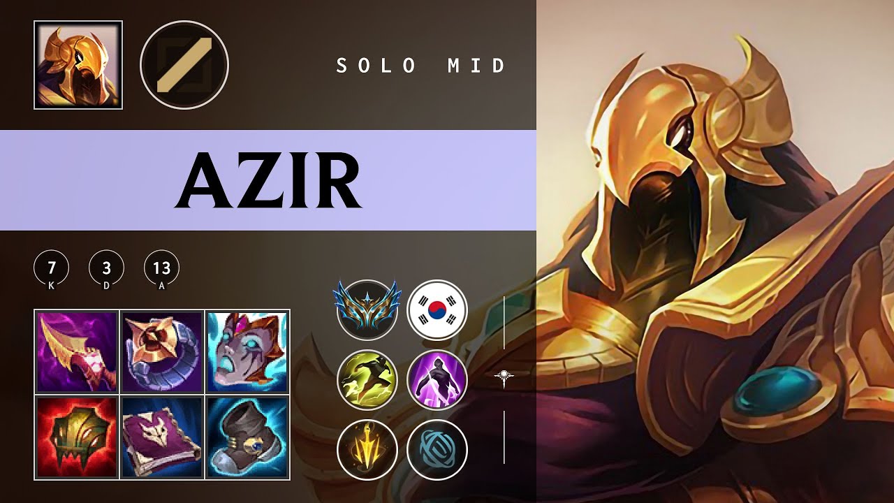 Azir Mid vs Syndra - KR Challenger Patch 25.22