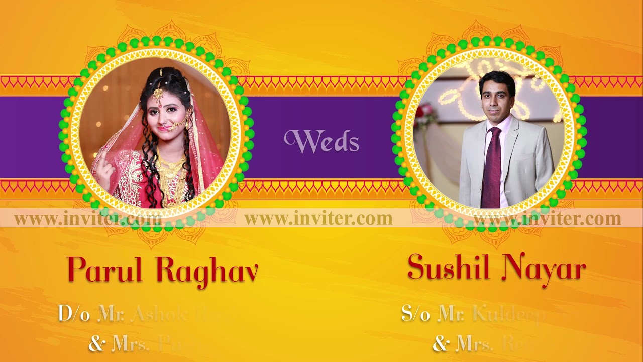 Best Traditional Wedding Video Invitation Online | WhatsApp Wedding Invitation Video