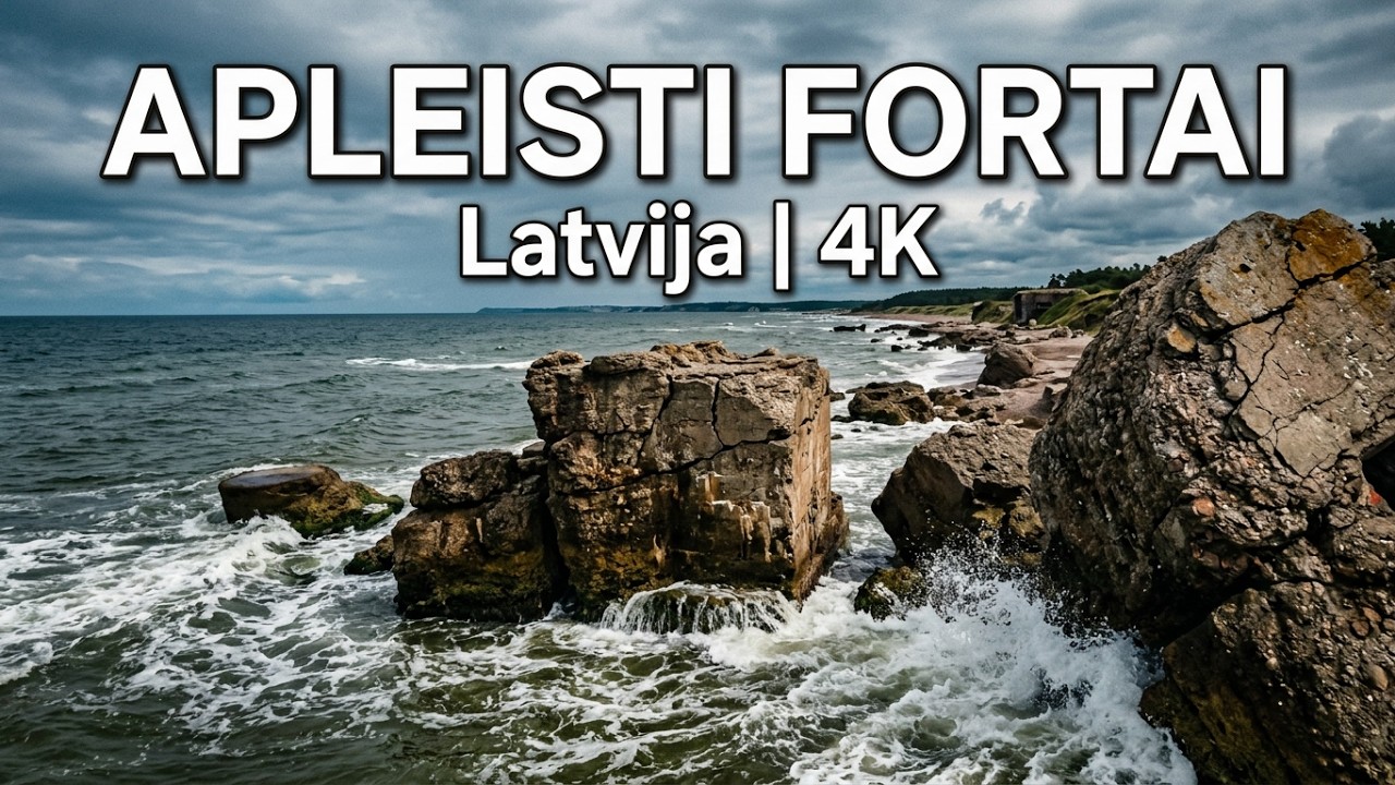 Latvia Jurmalciems and Liepaja's battery fortification. 4K Drone videos