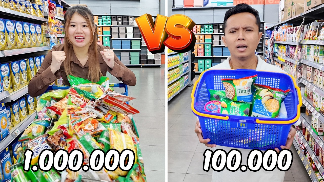 BELANJA BULANAN 1.000.000 VS 100.000!!