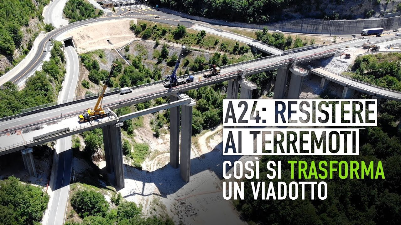 A24: resistere ai terremoti. Così si trasforma un viadotto