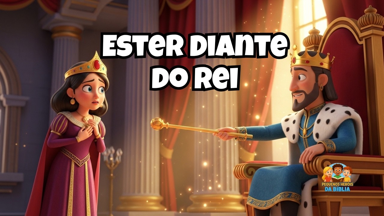 Ester Diante do Rei 👑✨ | História Bíblica Infantil – Pequenos Heróis da Bíblia