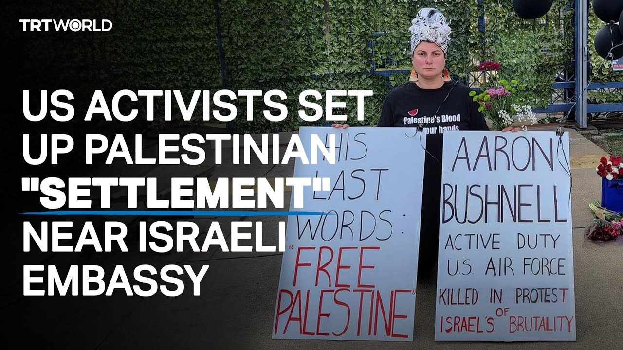 US activists set up Palestinian “settlement” near Israeli embassy