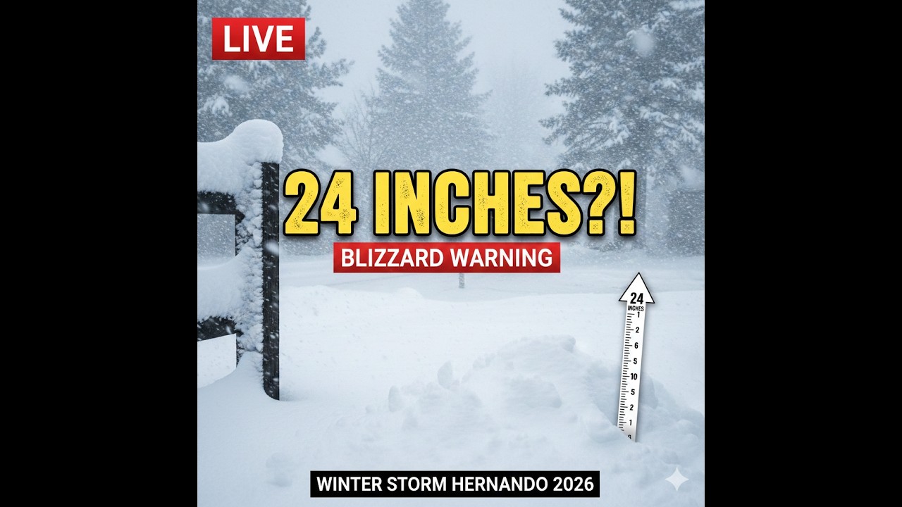 LIVE: Winter Storm Hernando 2026 | Silent Blizzard Watch & Real-Time Snow Cam ❄️#ellensmile #snow