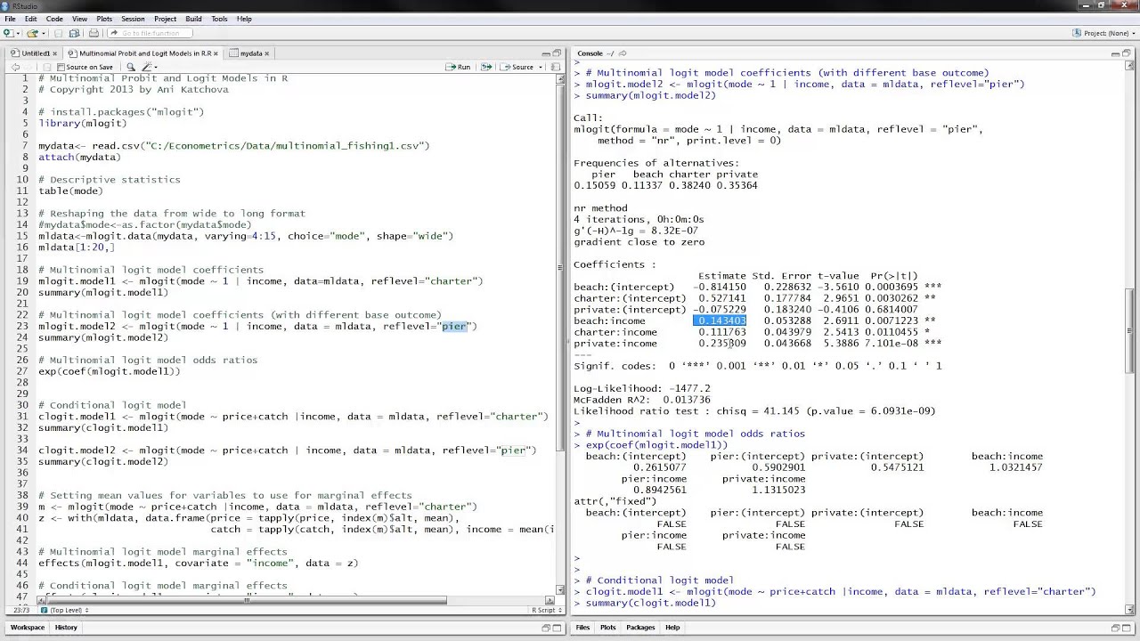 Multinomial Probit and Logit Models in R
