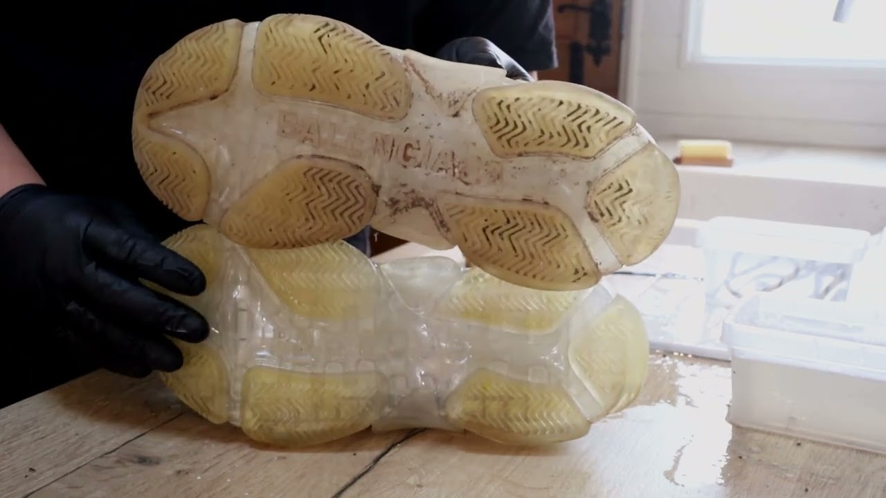 CLEANING A PAIR OF BALENCIAGA TRIPLE S TRAINERS | Tips & Tricks