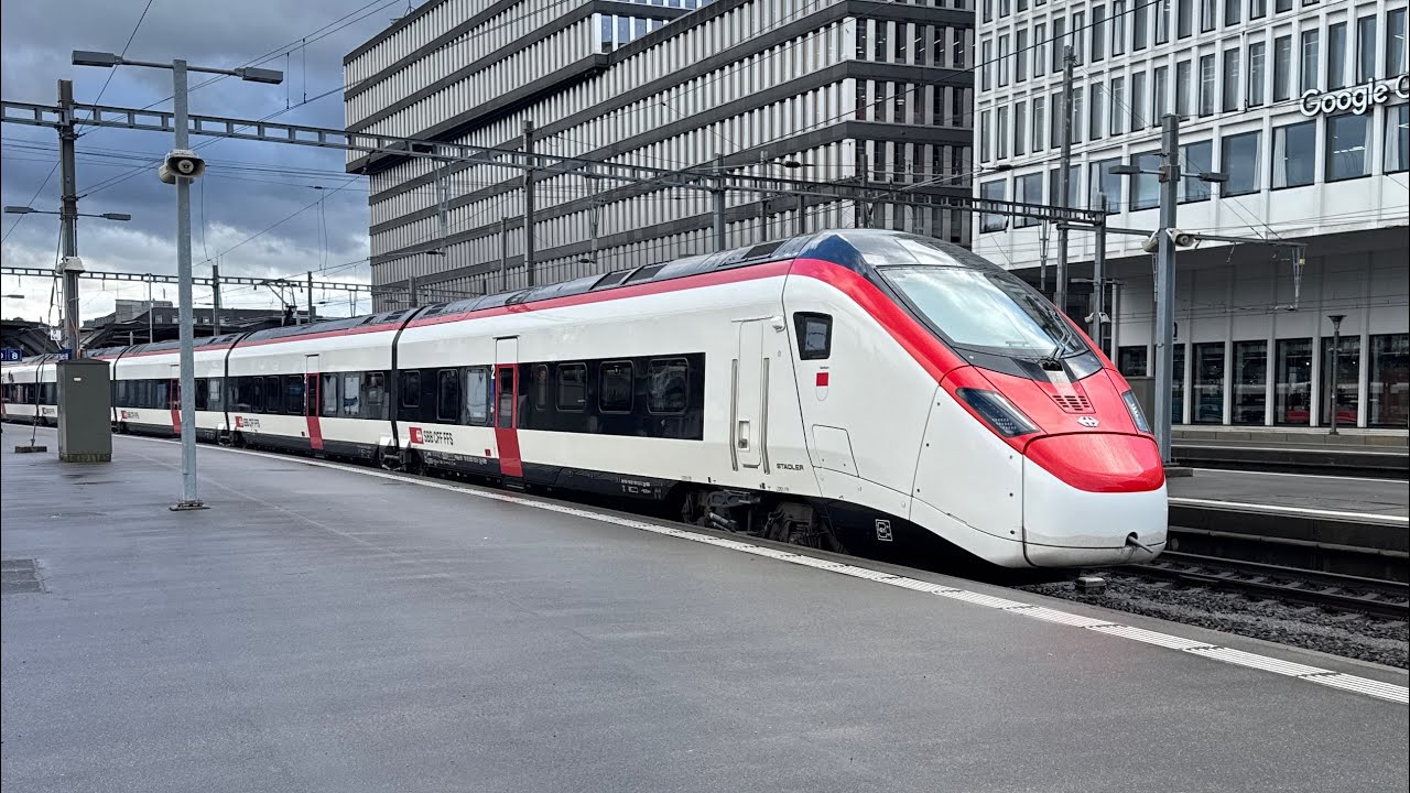 Trafic ferroviaire en gare de Zürich HB - le 09.janvier.2026