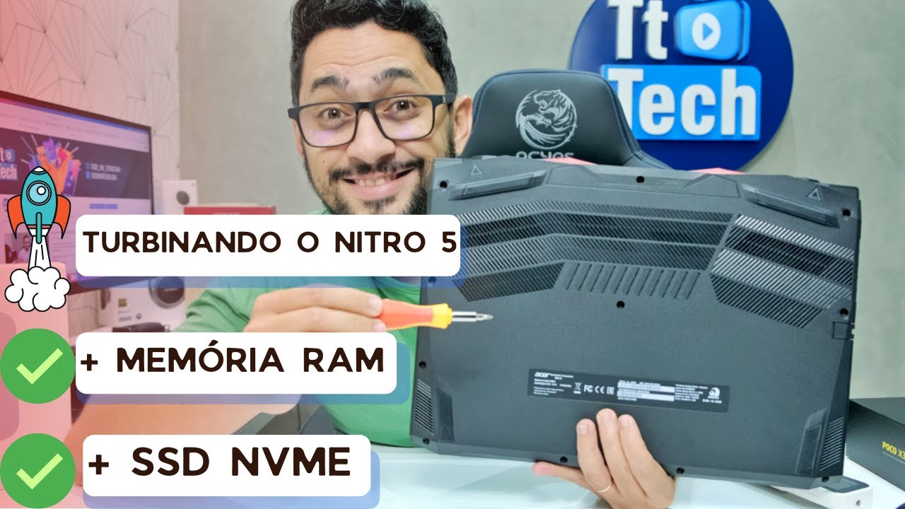 Como instalar memória RAM Acer Nitro 5 AN515-44