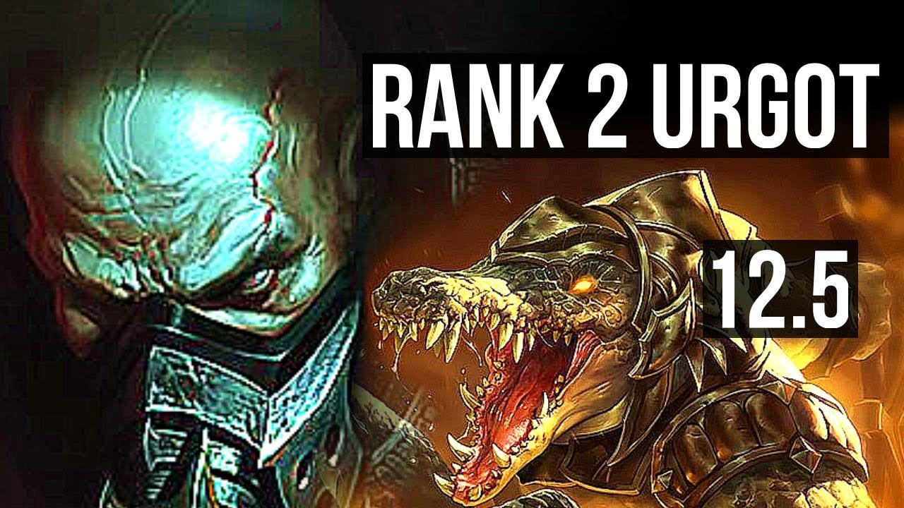 URGOT vs RENEKTON (TOP) | Rank 2 Urgot, 5/1/5, 1.3M mastery, 500+ games | KR Master | 12.5