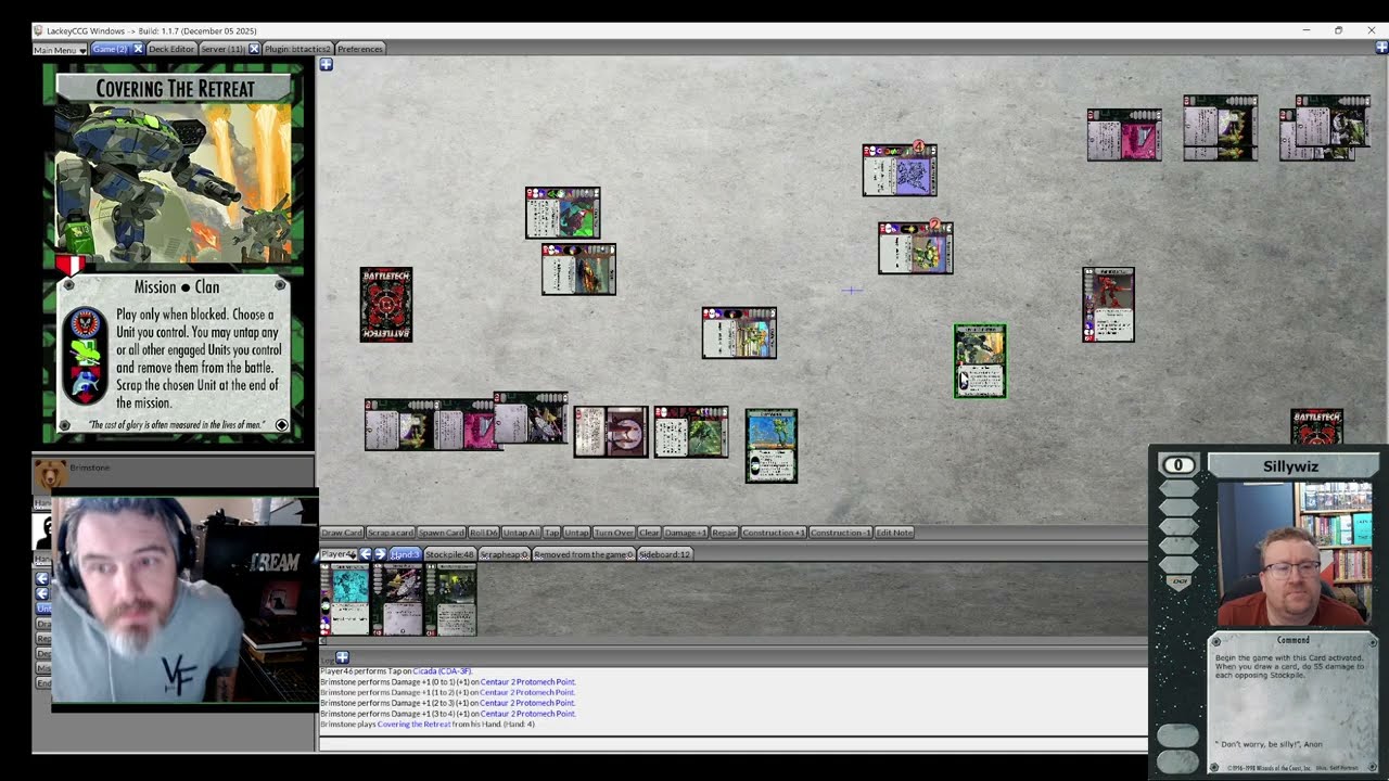 134: BattleTech CCG/TCG Tactics 2: F20  Showcase Match 7  St. Ives vs Nova Cat