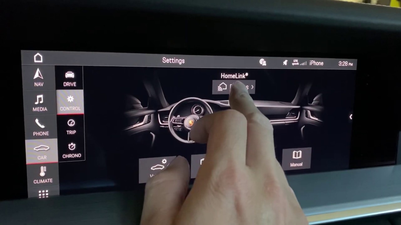 How to Pair a Garage Door to the HomeLink System in a Porsche 992 - PCM 5.0