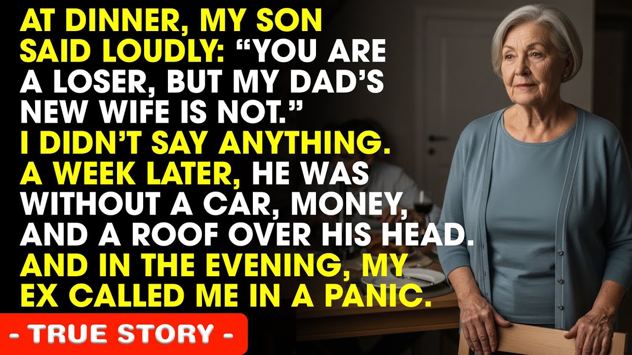 My Son Said Loudly at Dinner “You're a Loser, Mom's New Husband Isn't”. I Didn't Say Anything...