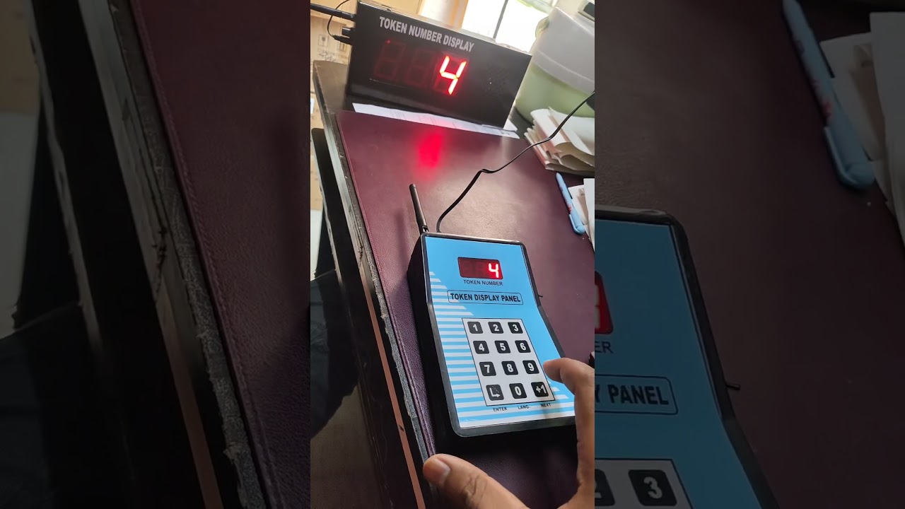 Wireless token display system, token number machine #call @7827424443