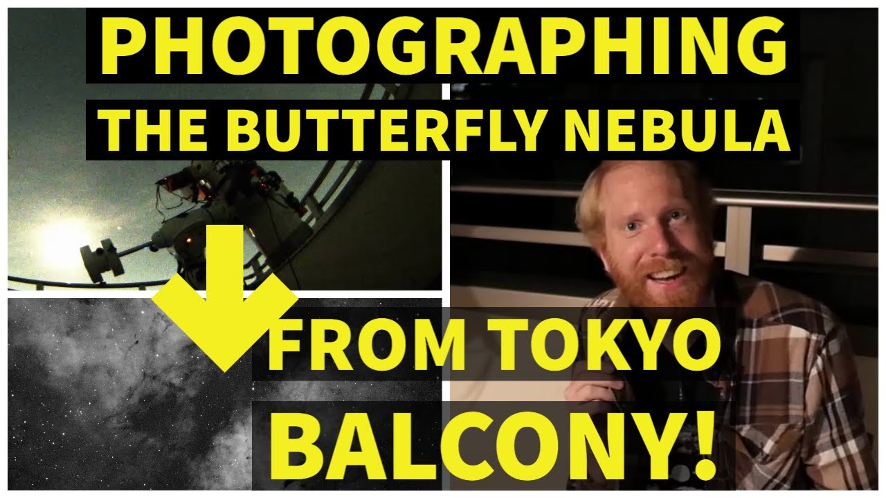 Photographing the BUTTERFLY NEBULA from my balcony! Through clouds! In Narrowband! With two cameras!