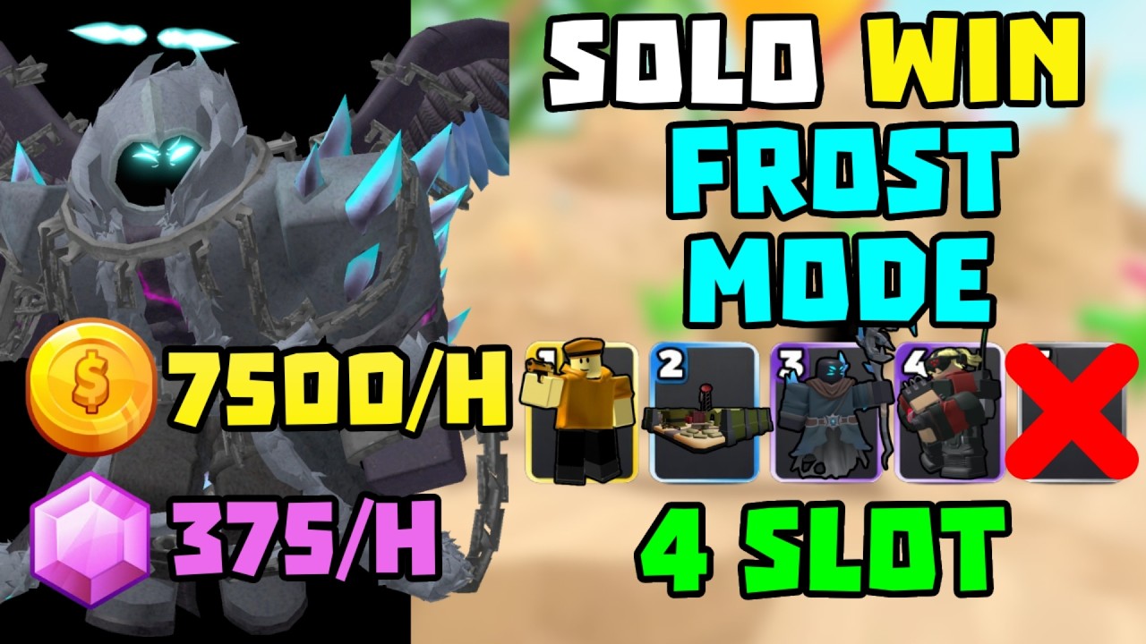 4 Slot SOLO Frost Mode Speedrun & Crate Grind победа + полный гайд | TDS Tower Defense Simulator