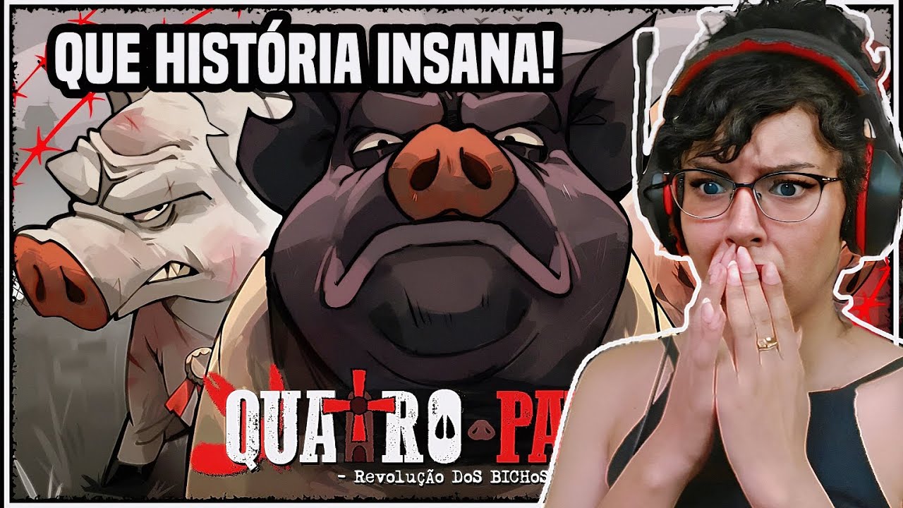 😱 Quatro Patas - Revolução dos Bichos (George Orwell) Ft. @NenYuma@TERPI@IvouOficial  | React