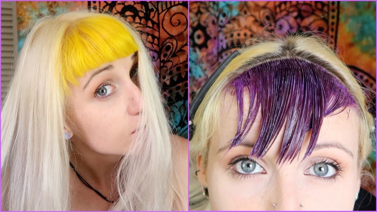 From Yellow to Purple Bangs!