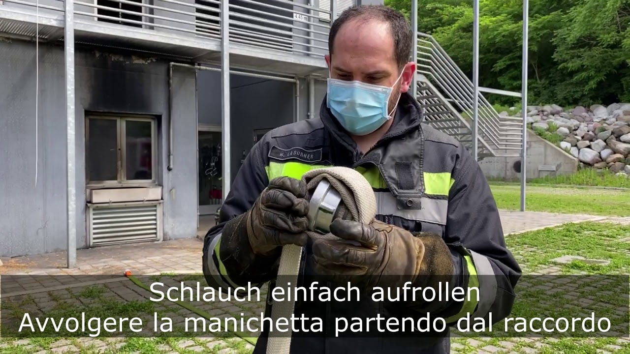 Schlauchtragekorb und Schlauchpaket / Cesto portamanichette e pacchetto manichette
