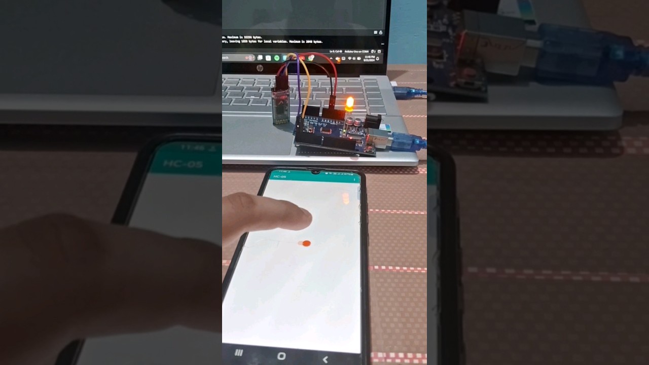 Control LED by using Bluetooth module(HC-05) ! #shorts #electronics #iot