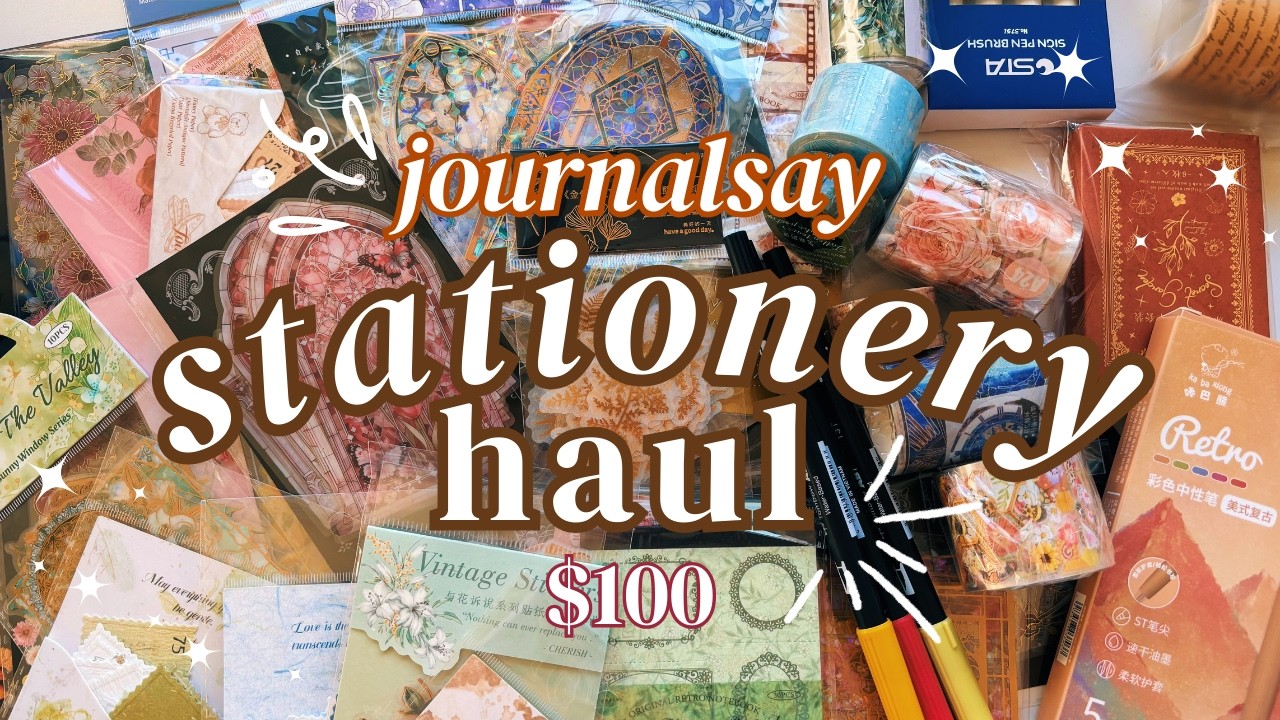 Stationery Haul 💫 $100 journalsay stationery unboxing!