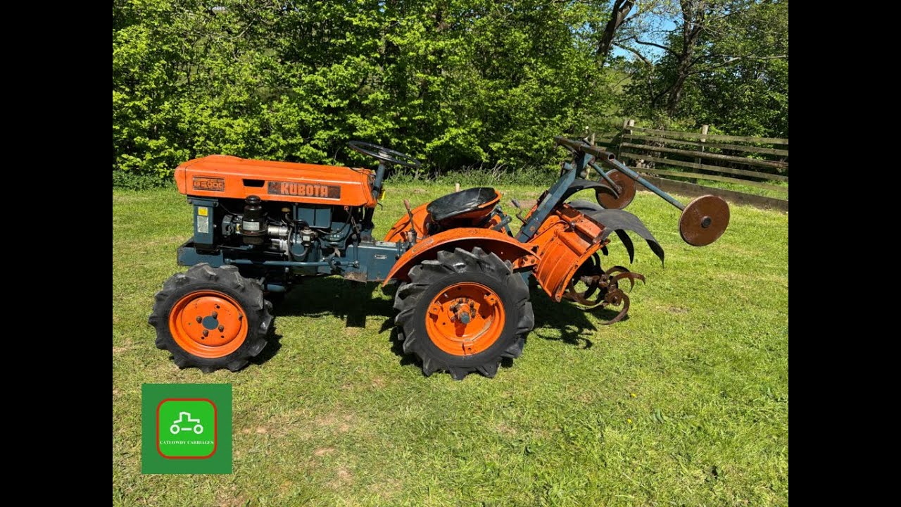 KUBOTA B6000 4X4 & ROTAVATOR SOLD BY www.catlowdycarraiges.com