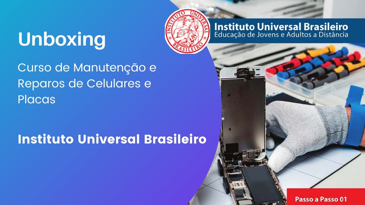 Unboxing material do curso de manutenção de celulares e placas