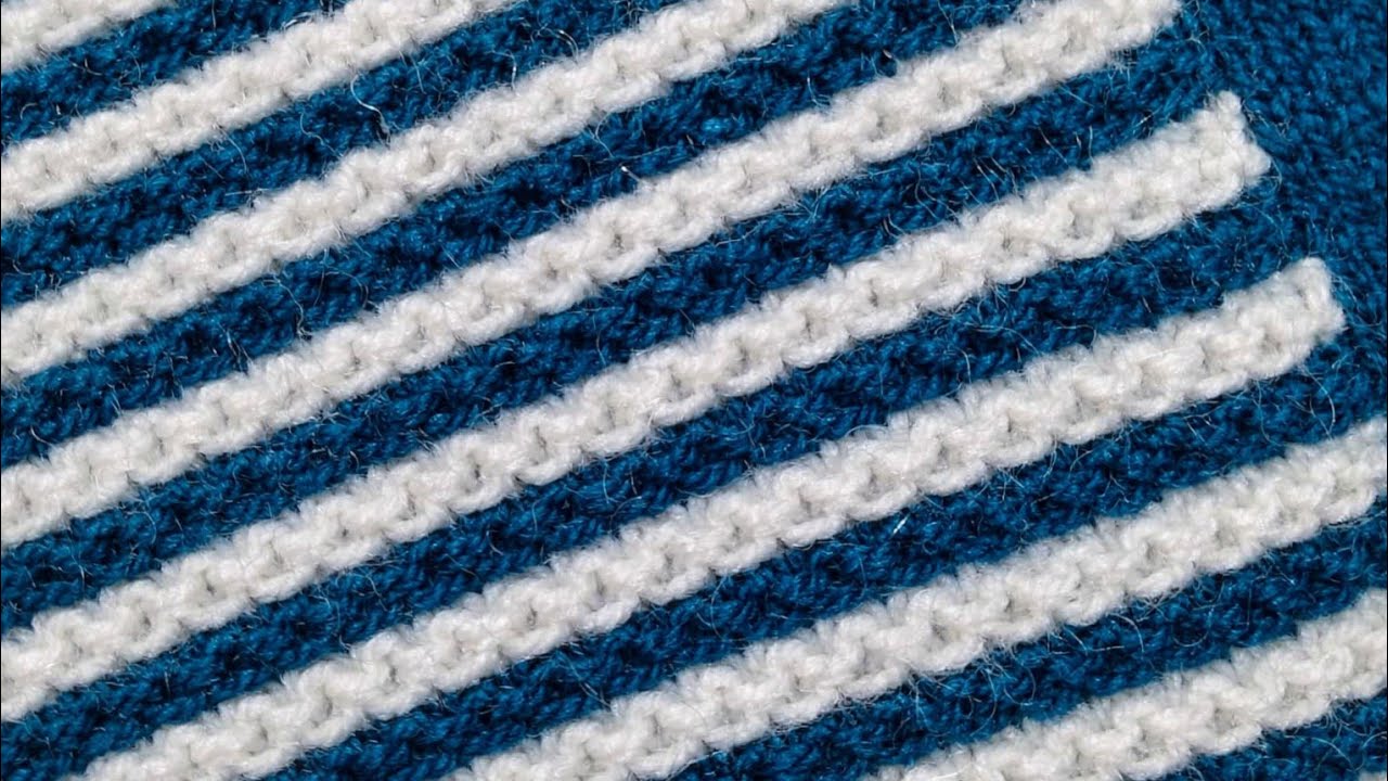 Stylish Two Color Stripe Knitting Pattern | Easy & Beautiful Knit Design for Beginners