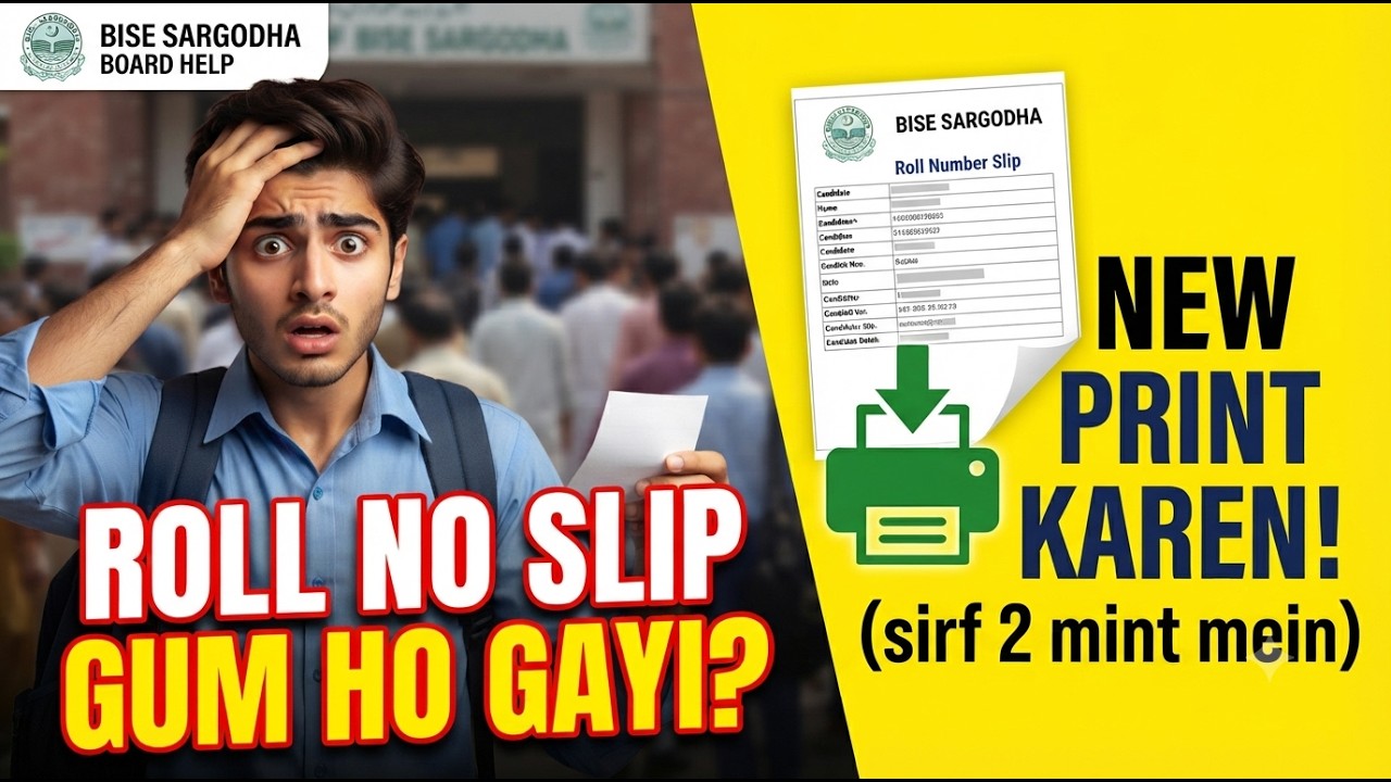 Lost and new Roll number slip print karny ka tariqa #fa #rollnumberslip #falinks
