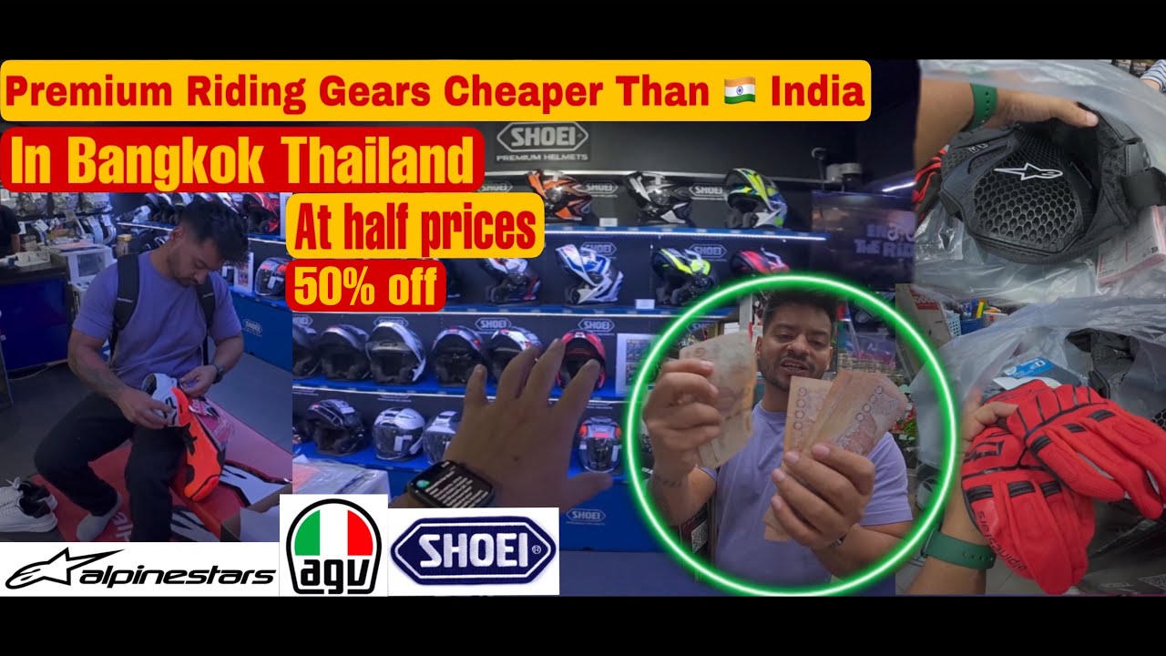 BRANDED RIDING GEARS AT HALF PRICES IN BANGKOK| Best Riding Gears In Thailand |Shoei Alpinestars AGV