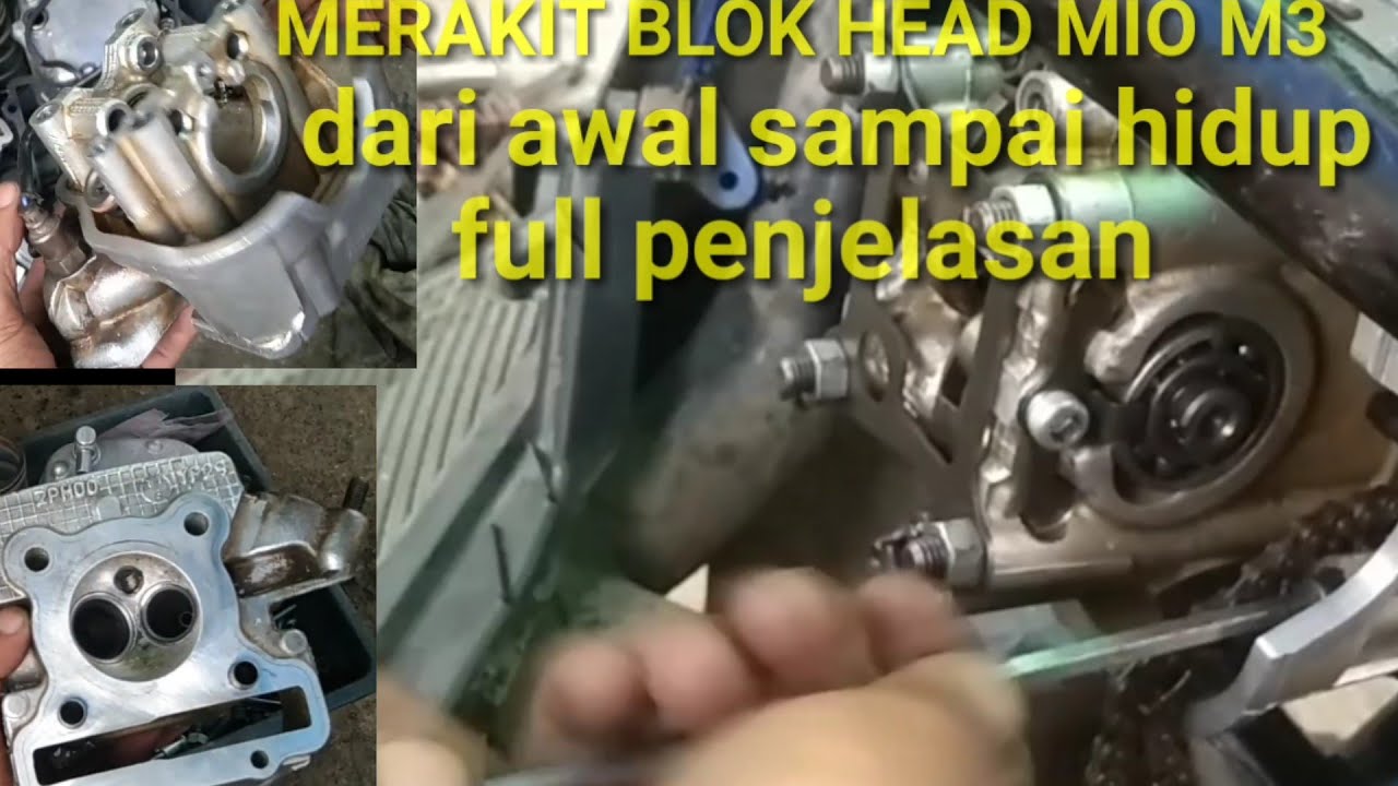 Merakit blok head mio m3 125 full penjelasan. sjrt_tv