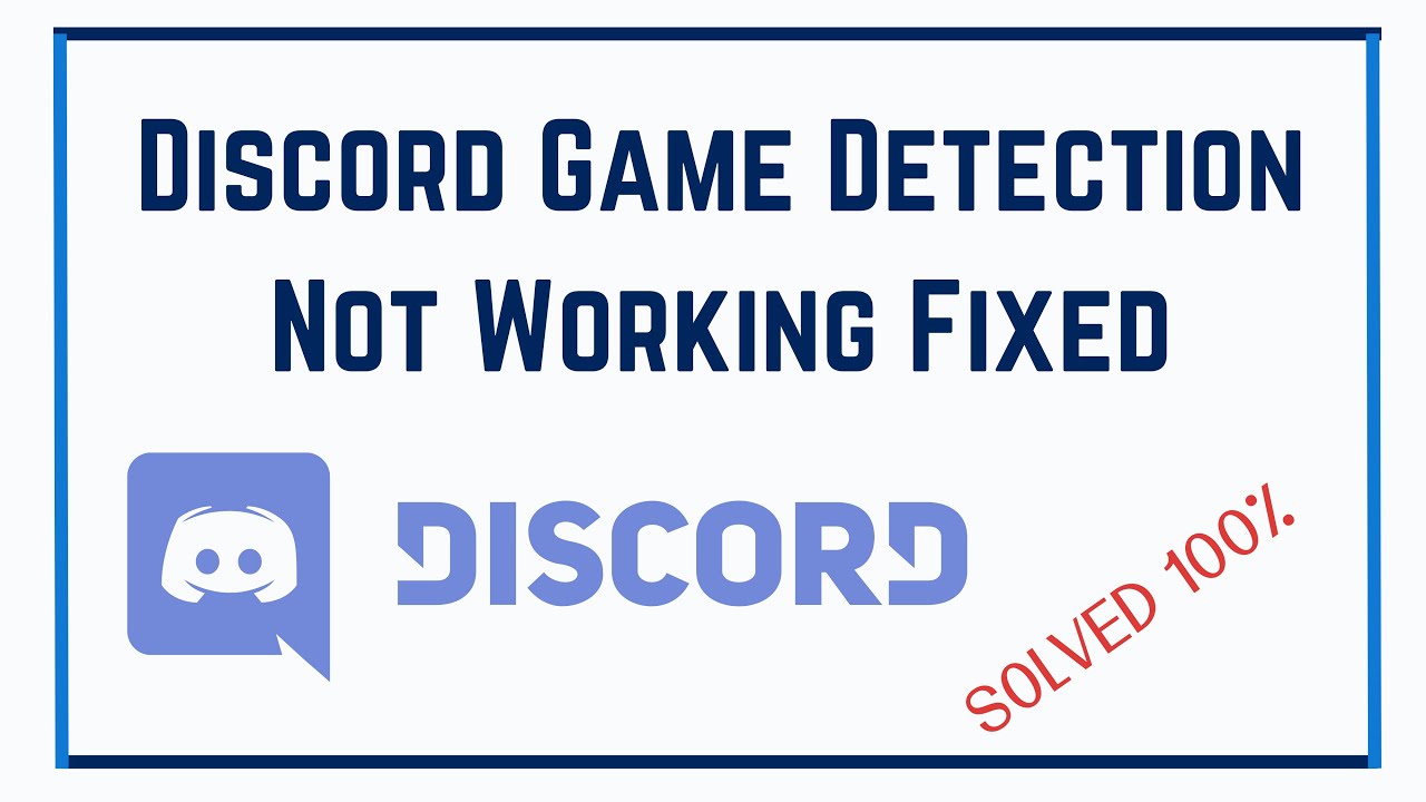 Discord Game Detection Not Working Fixed