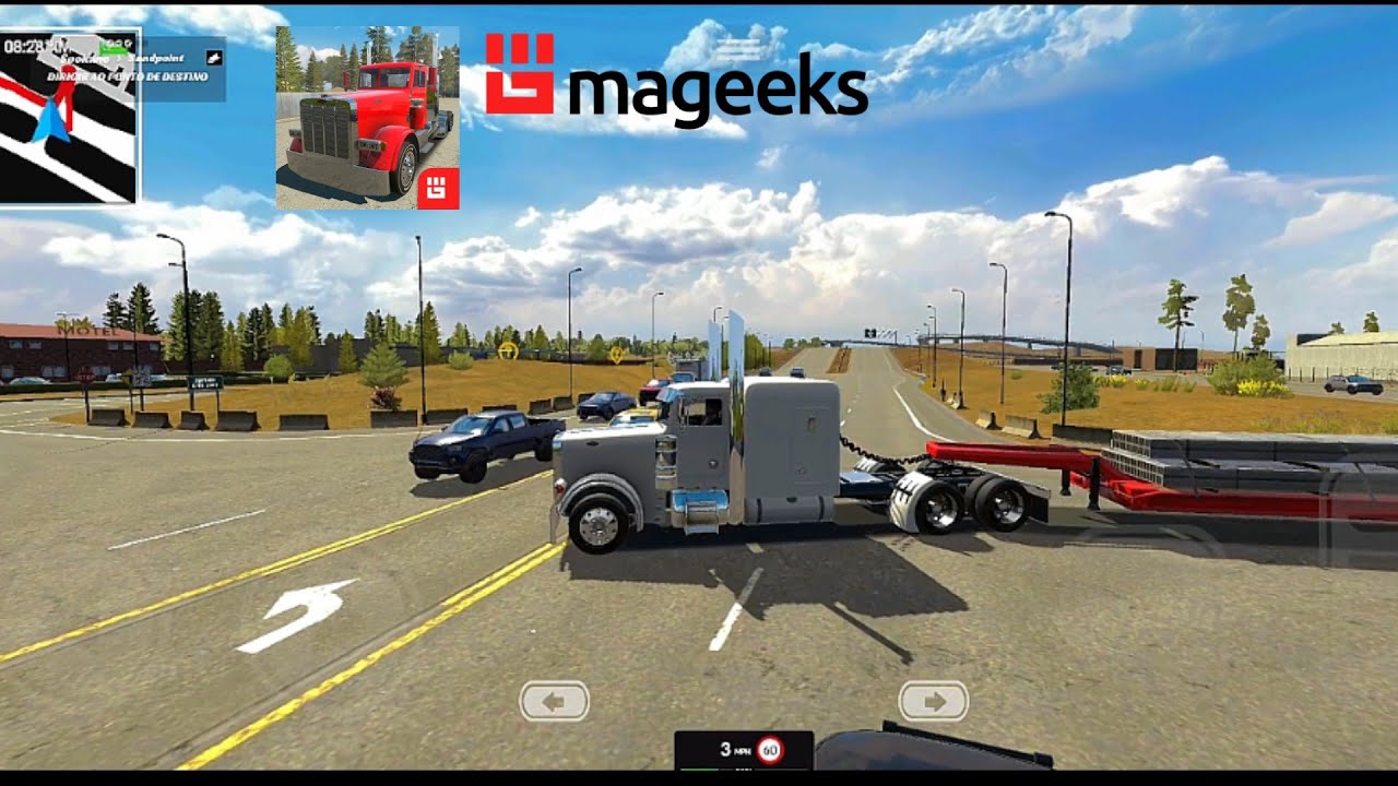( truck simulator pro usa ) Peterbilt iron Titan 379 3x6 botando pressão
