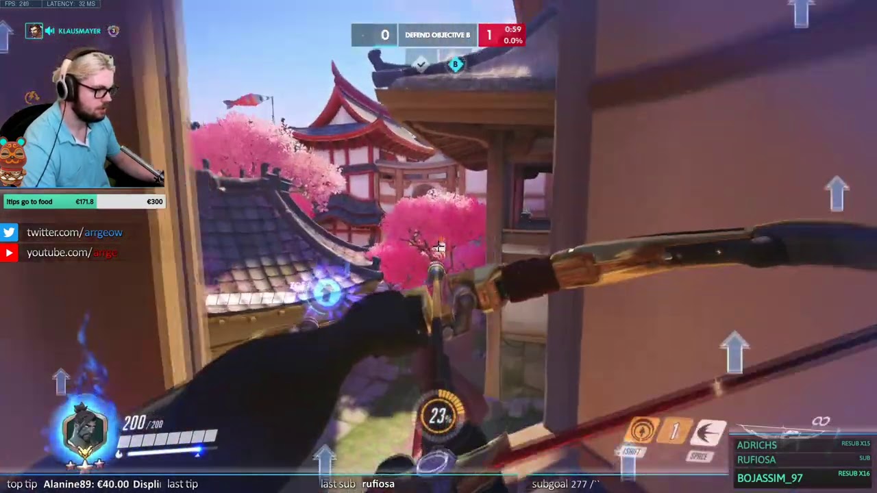 HANZO MAIN - ARRGE ! HANZO  OVERWACTH GAMEPLAY SEASON 23