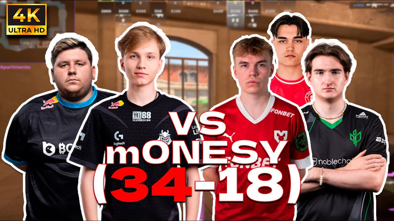🔥m0NESY (34-18) rt:1.78 w/HeavyGod VS Brollan/poiii/spooke l EU FACEIT RANKED (mirage) | #cs2 #pov