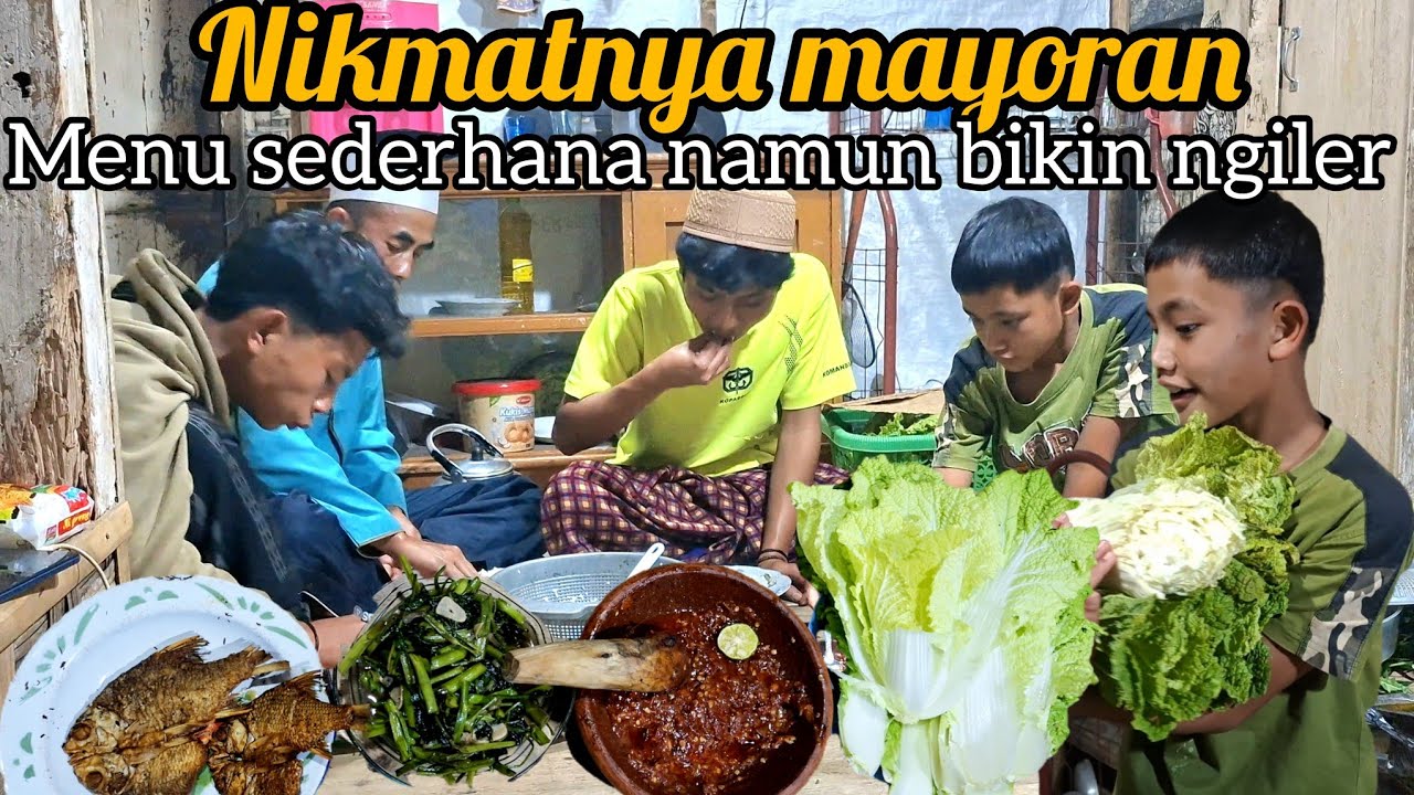 HIDUP DI DESA || MASAK SAMBEL TERASI, SAYUR KANGKUNG, DAN IKAN ASIN, NIKMATNYA MAYORAN 