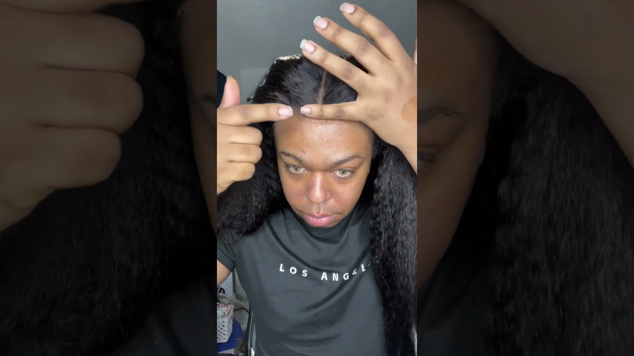 Kinky Straight Wig from OQ Hair! #wig #kinkystraighthair #install #hair #hairstyle